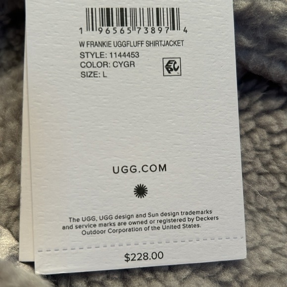 NWT UGG Frankie Uggfluff Shirt Jacket SZ M - Picture 4 of 5